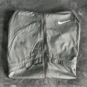 Nike Black Jacket with White Swoosh Logo